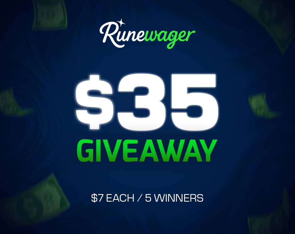 Runewagercom's tweet image. $35 – #GIVEAWAY 

✅ Follow @Runewagercom 
👍 Like + Retweet 
💬 Drop RW username 

⏳ Ends in 72 hours