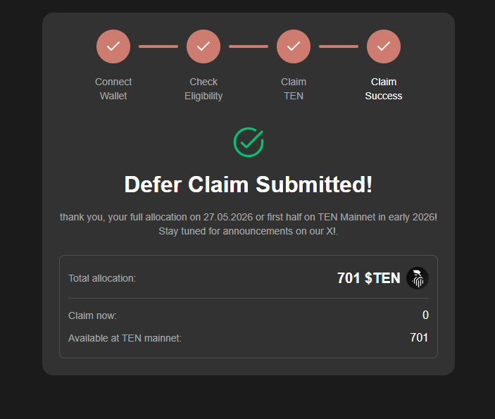 ChapatinOfc's tweet image. Joguei pra mainet 2026 vou aporta uns cascalhos proximo ciclo area ligada a privacidade do mercado cripto sera uma constante com avançado dos Estados #tenprotocol sendo uma l2 @tenprotocol  de privavacidade igual @aztecnetwork estou bulish demais !