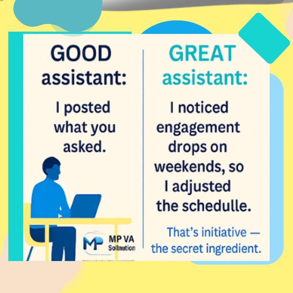 rmsdpascual66's tweet image. ✨ A great assistant doesn’t just complete tasks — they think with you, anticipate your needs, and help move your business forward. 

#VirtualAssistantPH #GoodAssistant #GreatAssistant #OnlineWorkPH #BusinessSupport