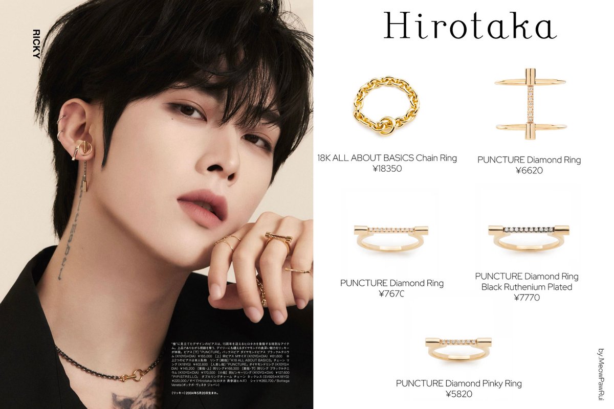 251128 Japan Magazine《Numéro TOKYO》 Jewelry from Hirotaka 1️⃣