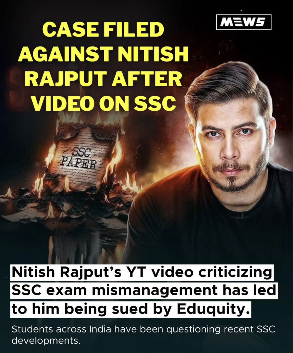 देश में दलालों का हस्तक्षेप बढ़ता जा रहा है , अभ्यर्थी की म*रने की संख्या बढ़ती जा रही है और जो भी इसके खिलाफ जोआवाज उठाता है वह दबा दिया जा रहा है,शिक्षा के दलालों एवं सरकार की मिलीभगत का ये जीता जागता साक्ष्य है,
नीतीश राजपूत ने सारे फैक्ट ही बताए थे ...
#supportnitishrajput