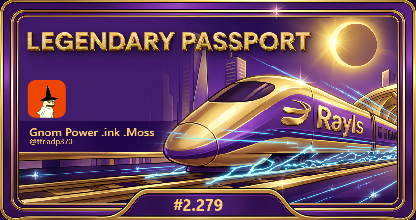ttriadp370's tweet photo. The Rayls manifesto just went live. The early passports are disappearing fast! Get yours before the train leaves the station.

#2.279!

 https://t.co/LJIY7Ntbev https://t.co/R8lEn56vNj