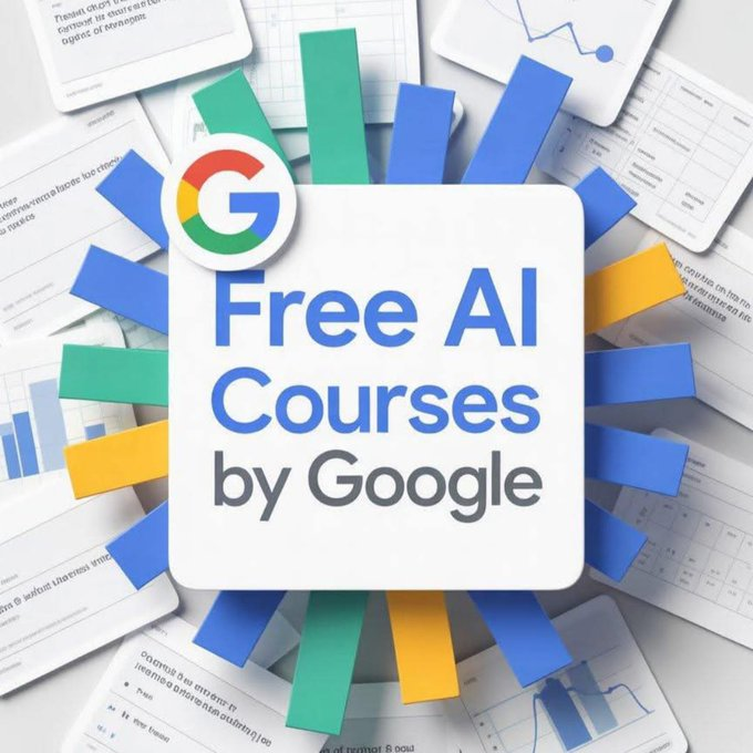 sakhil_ai's tweet image. FREE AI COURSES ALERT!

Google just released 14 brand-new AI courses 100% FREE.

To celebrate, I’m sharing the complete list + direct links + bonus AI learning roadmap

how to get it 👇
1️⃣ Like &amp;amp; Repost
2️⃣ Comment “AI”
3️⃣ Follow me I’ll DM you the full list.