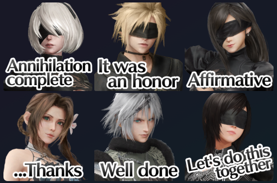 Ah! Aerith will get Kaine &amp; Sephiroth gets brother NieR! 🤍