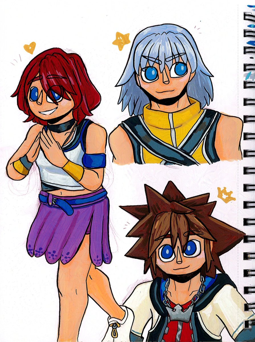 IcyFjords's tweet image. While binging the end of @chuggaaconroy's KH1 let's play, I decided to draw Destiny Island Trio! As my first exposure to Kingdom Hearts, I think this was the best way I could've as someone intimidated by the series for years. Now, I'll be exploring the rest of the series!