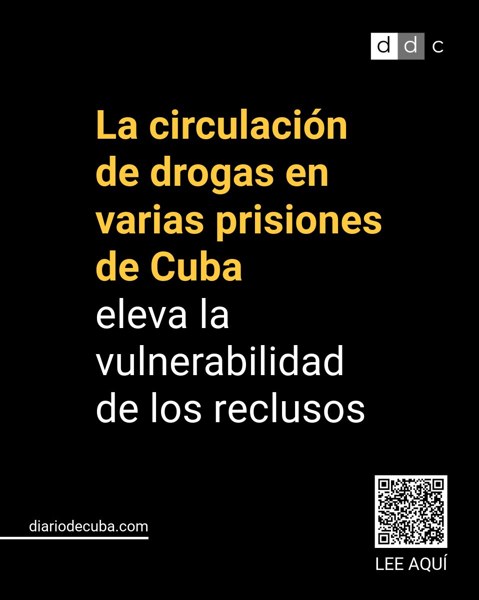 diariodecuba's tweet image. #SOSCuba: @CubalexDDHH denuncia cómo las cárceles cubanas no se libran del tráfico de estupefacientes, con redes de #corrupción, la complicidad de funcionarios penitenciarios y la &quot;desprotección total para las personas privadas de libertad&quot;.

LEE MÁS en #DiarioDeCuba:…