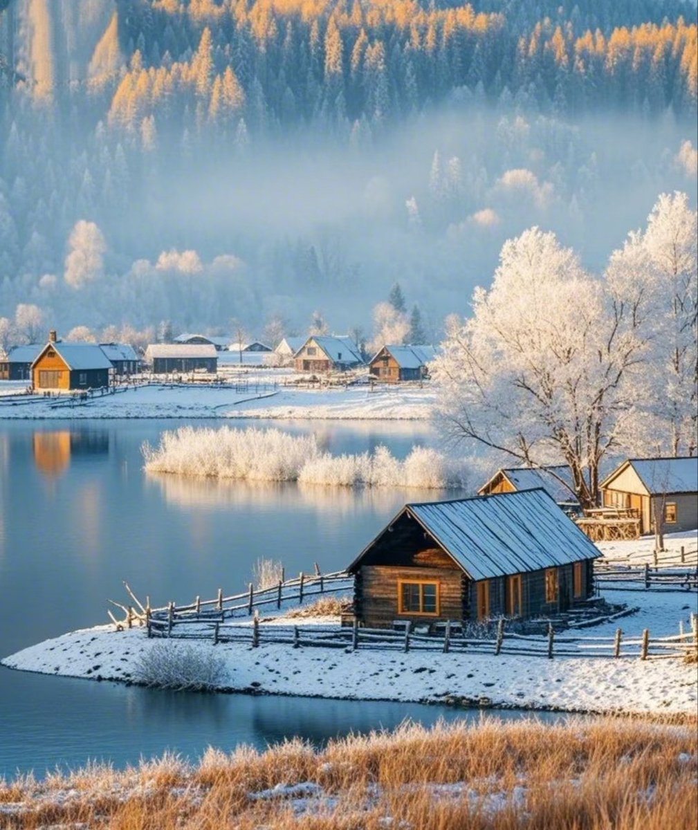 山林雪景 静谧而美好
