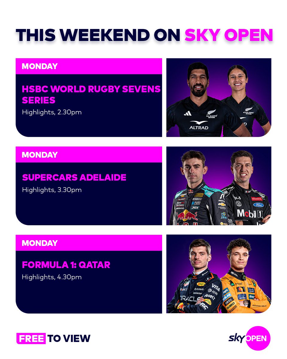 Catch all the weekend action on Sky Open