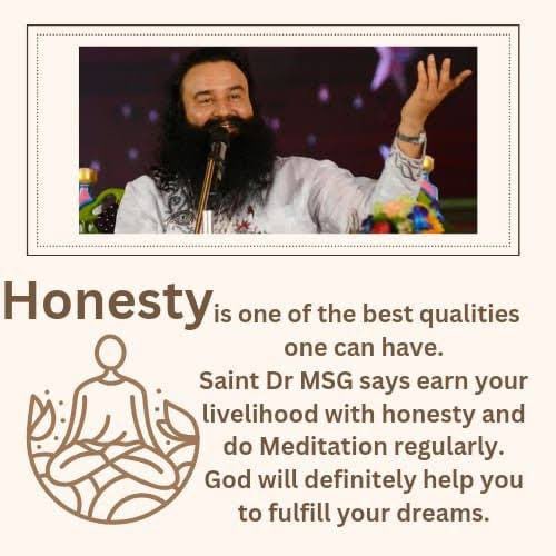 Navkaur1567's tweet image. True inspiration is the one that changes us from within.Corruption ends when we ourselves choose the path of honesty. Inspired by Saint Gurmeet Ram Rahim Singh Ji, millions of people have taken pledge &quot;we will neither give bribes nor take bribes.
#HonestyFirst