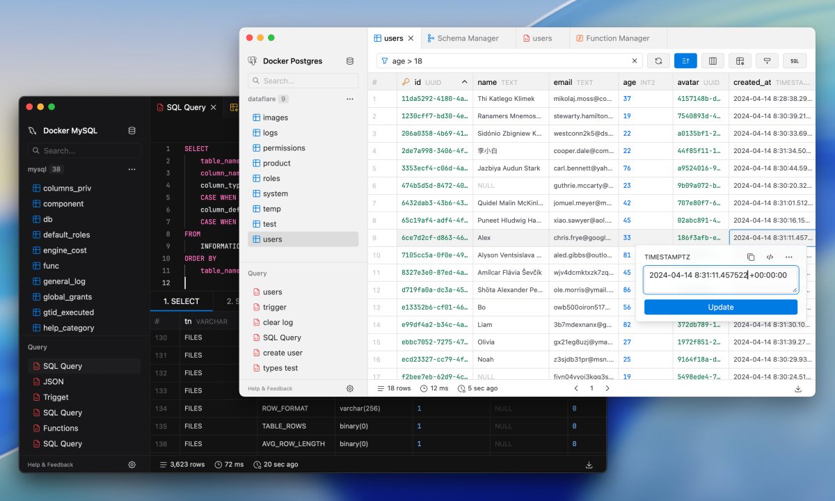DataflareApp's tweet image. 🔥 Dataflare Black Friday Sale! 
🎯 50% off for all plans. 
✨ Supports 20+ databases (MySQL, PostgreSQL, SQLite, etc.).
💻 Available on Windows/macOS/Linux. 
💡 Pay once, own forever.💡

#BlackFriday #DatabaseManager #DevTools