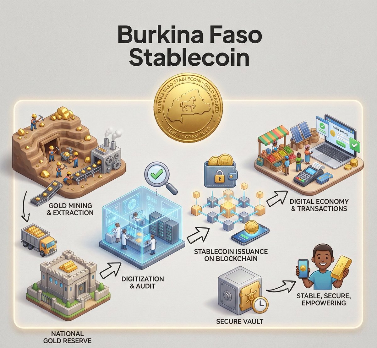 Burkina Faso gold backed stablecoin
