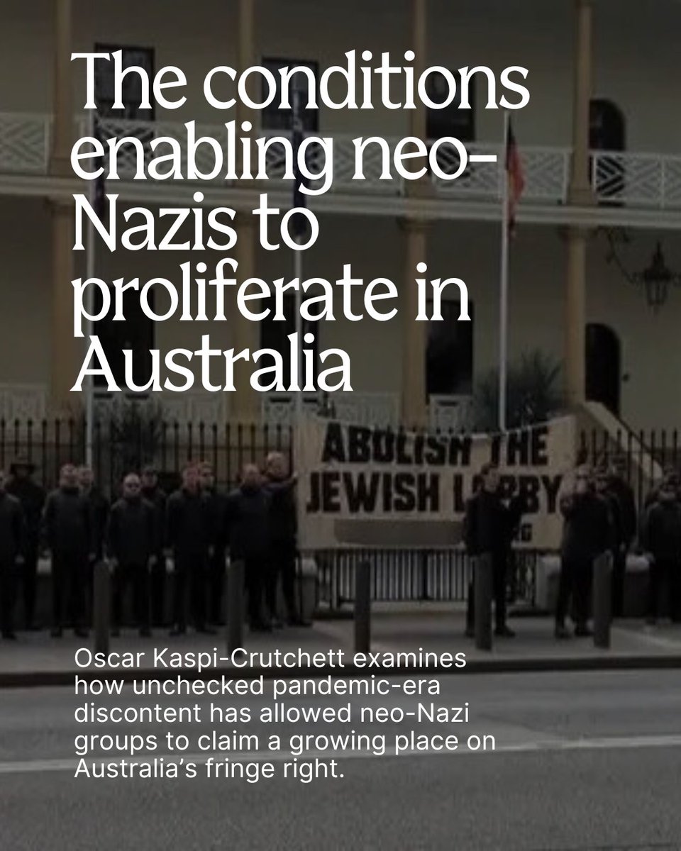 Neo-Nazi groups in Australia have exploited economic discontent and pandemic lockdowns to increase their reach. Until governments address the endemic discontent, they will be restricted to responding to extremism after the fact.

Oscar Kaspi-Crutchett examines how pandemic-era
