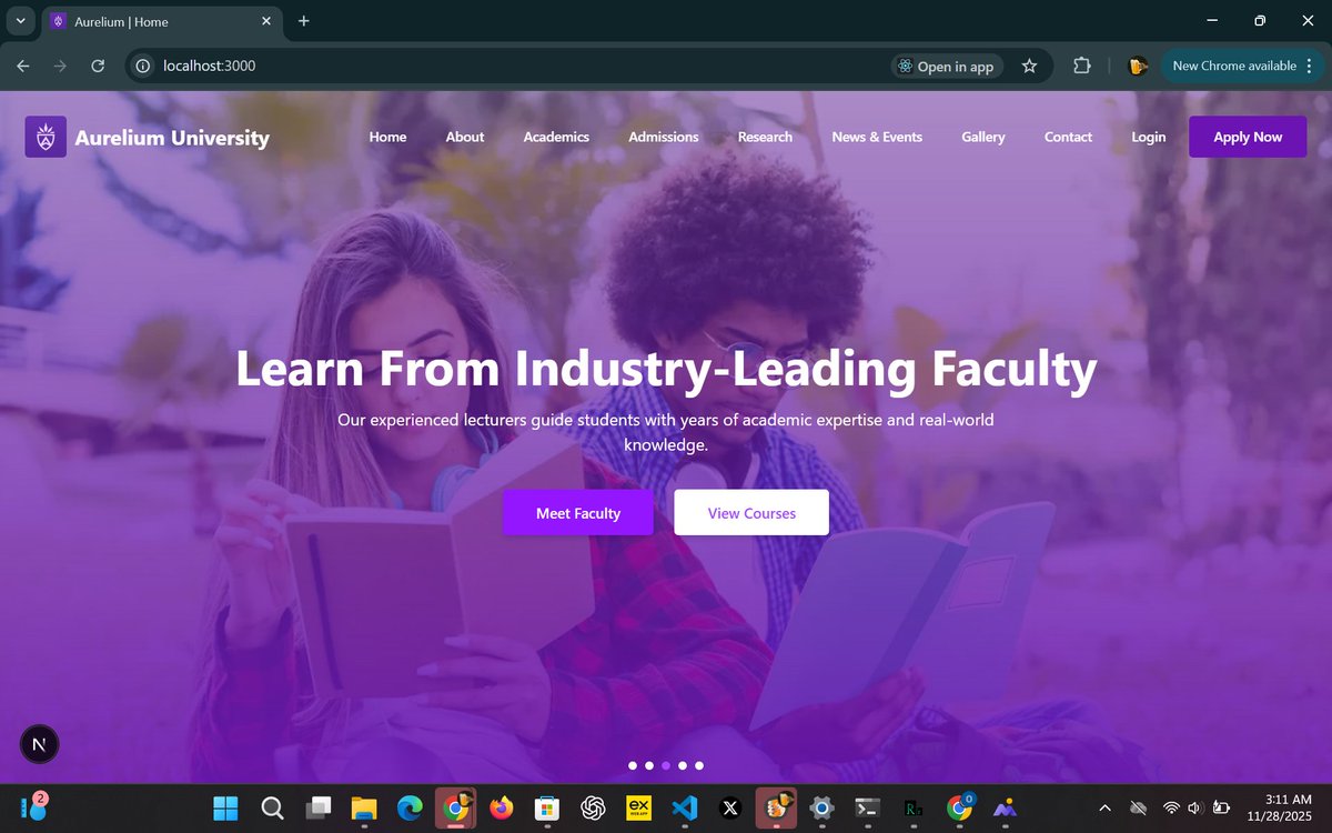 OyinWebX's tweet image. Simplicity cuts it for me regarding this University school website I&apos;m building with next.js
Feedbacks are mostly welcomed