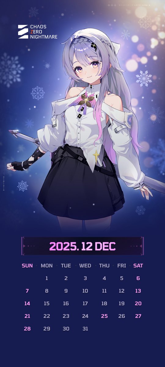 ◤December #Calendar #Wallpaper◢

[Luche]
Are you the Captain of the SS Nightmare?
Luche. Commander of the Silver Knights.

#CHAOSZERONIGHTMARE #CZN #ChaosZeroNightmare