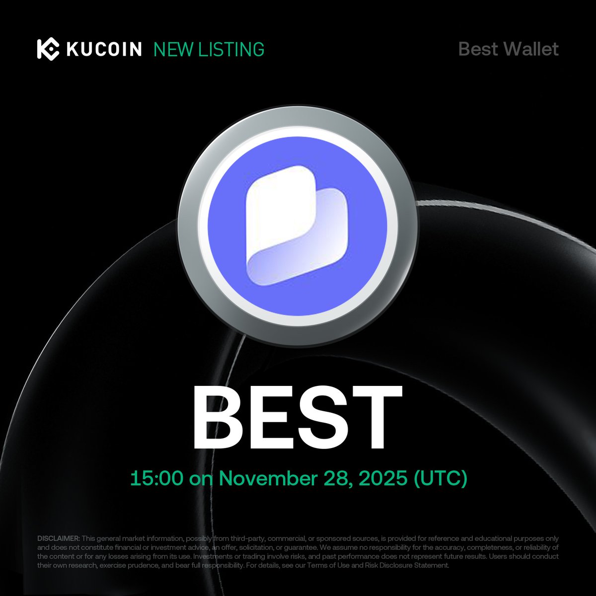 📢 New Listing: @BestWalletHQ $BEST is coming soon to #KuCoin! Best Wallet  is a multi-chain Web3 wallet ecosystem powered by the $BEST token, offering  retail crypto users and DeFi communities a secure,