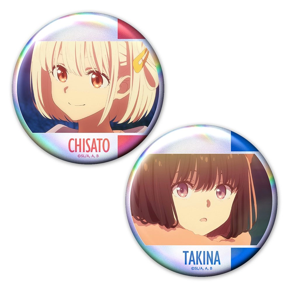 井ノ上たきな　リコリス・リコイル おそろフーディー　缶バッジ　ホログラム リコリス・リコイル_ホログラム缶バッジ デザイン15(井ノ上たきな/E