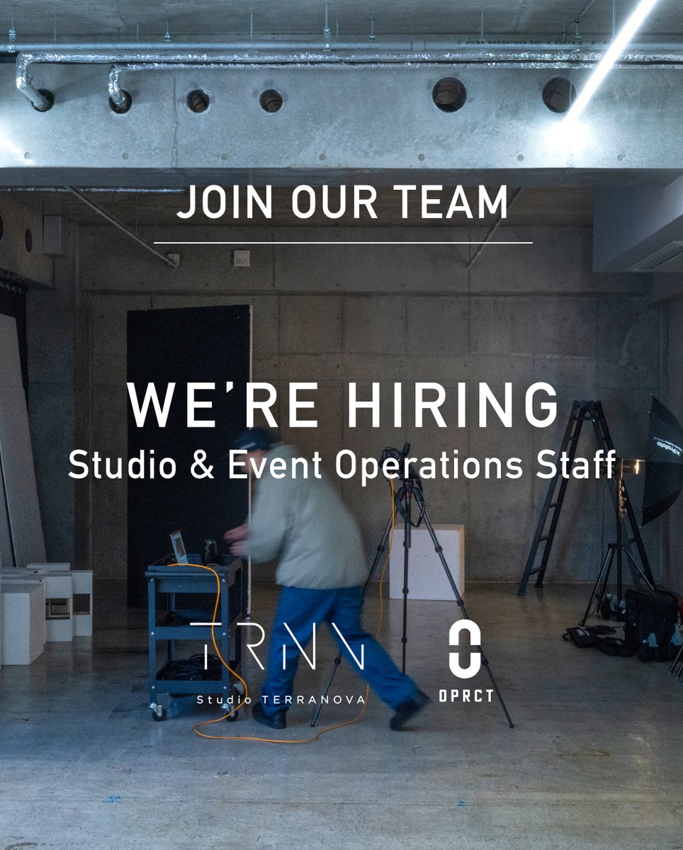 OPRCT_TOKYO's tweet image. 【スタッフ募集のお知らせ】
OPRCTとStudio TERRANOVAを運営するLIFESOUND, INC.では、新たに仲間を募集しております。

【募集職種】
#撮影スタジオ / #イベントスペース 運営補助スタッフ

oprct.com/recruit/studio…

#東京 #代々木上原 #採用情報 #求人情報