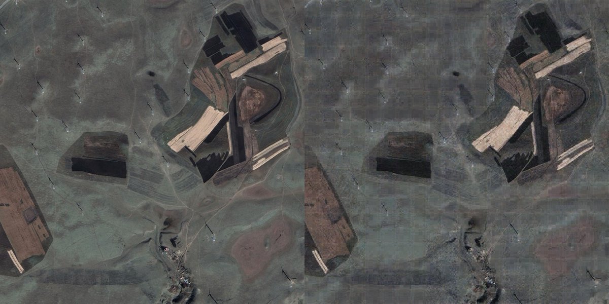 _vatsadev's tweet image. this is an egregious amount, but it does okay-ish? on smaller scales if you use the original image, like this is 10x compression I&apos;ve worked on, trying methods for 100x

github.com/KU-KubeSat/Sat…