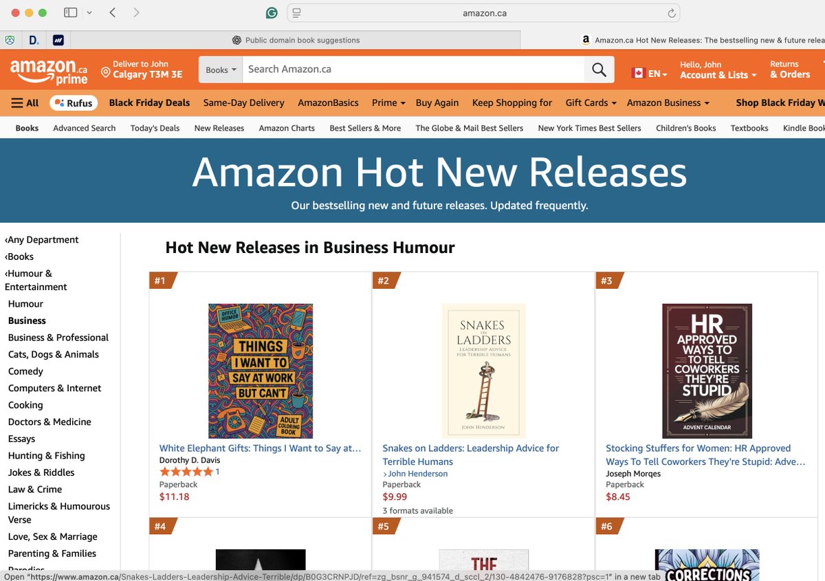 johnhenderson10's tweet photo. After a couple of days made it to #2 in Hot New Releases on Amazon ! I guess people like stupid work-related humour after all ? Get your copy at: https://t.co/d2SKhU0pvQ https://t.co/yhQAECr0O7
