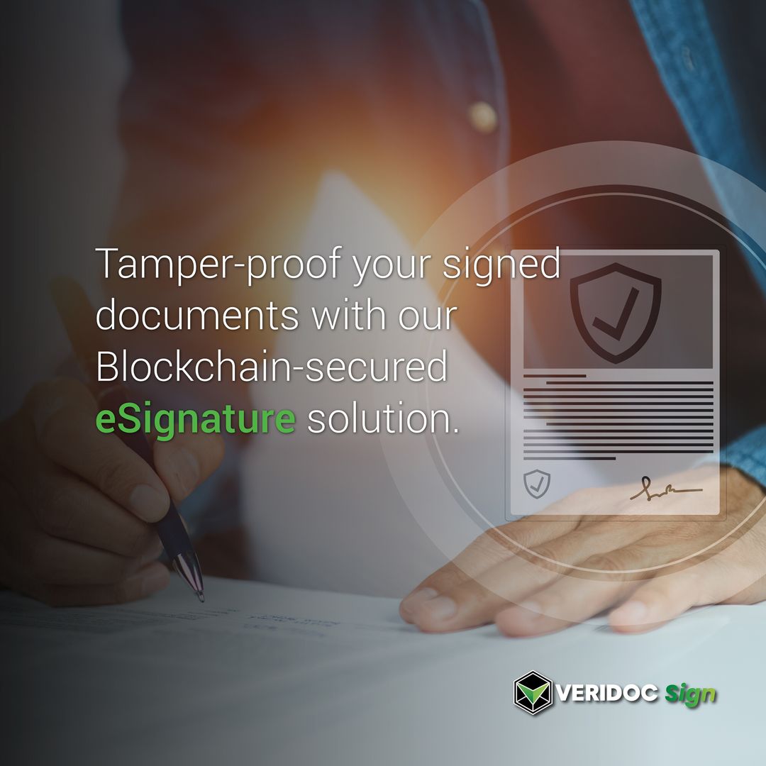 VeriDocGlobal's tweet image. Many electronically signed documents may appear to be secure, but the content can be easily changed or manipulated after signing. With VeriDoc Sign, your documents are completely tamper-proof.

#veridocsign #esignature #blockchain