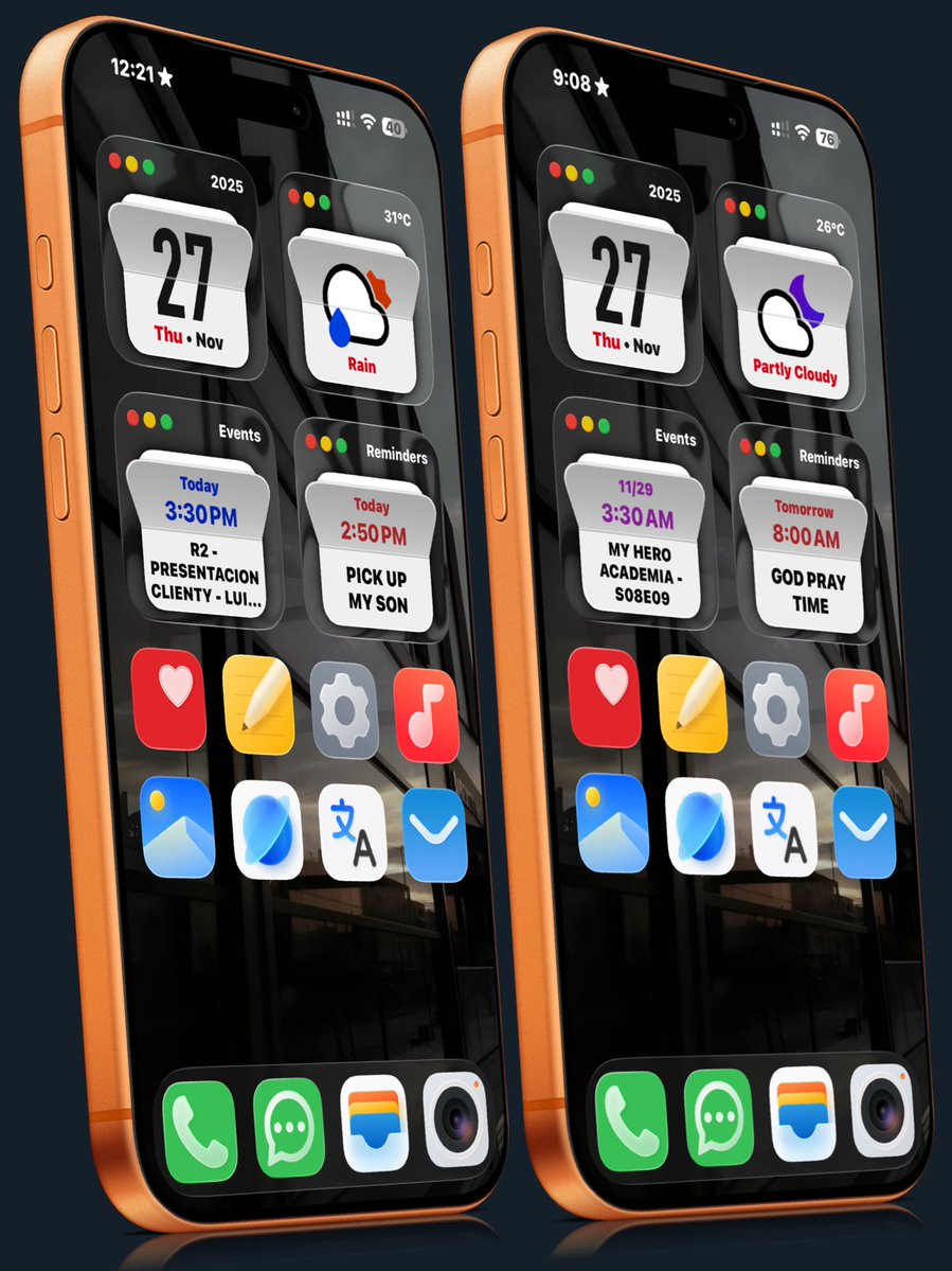 Casatti20's tweet image. Working on something 😉…

#apple #ios26 #wallpaper #widgy