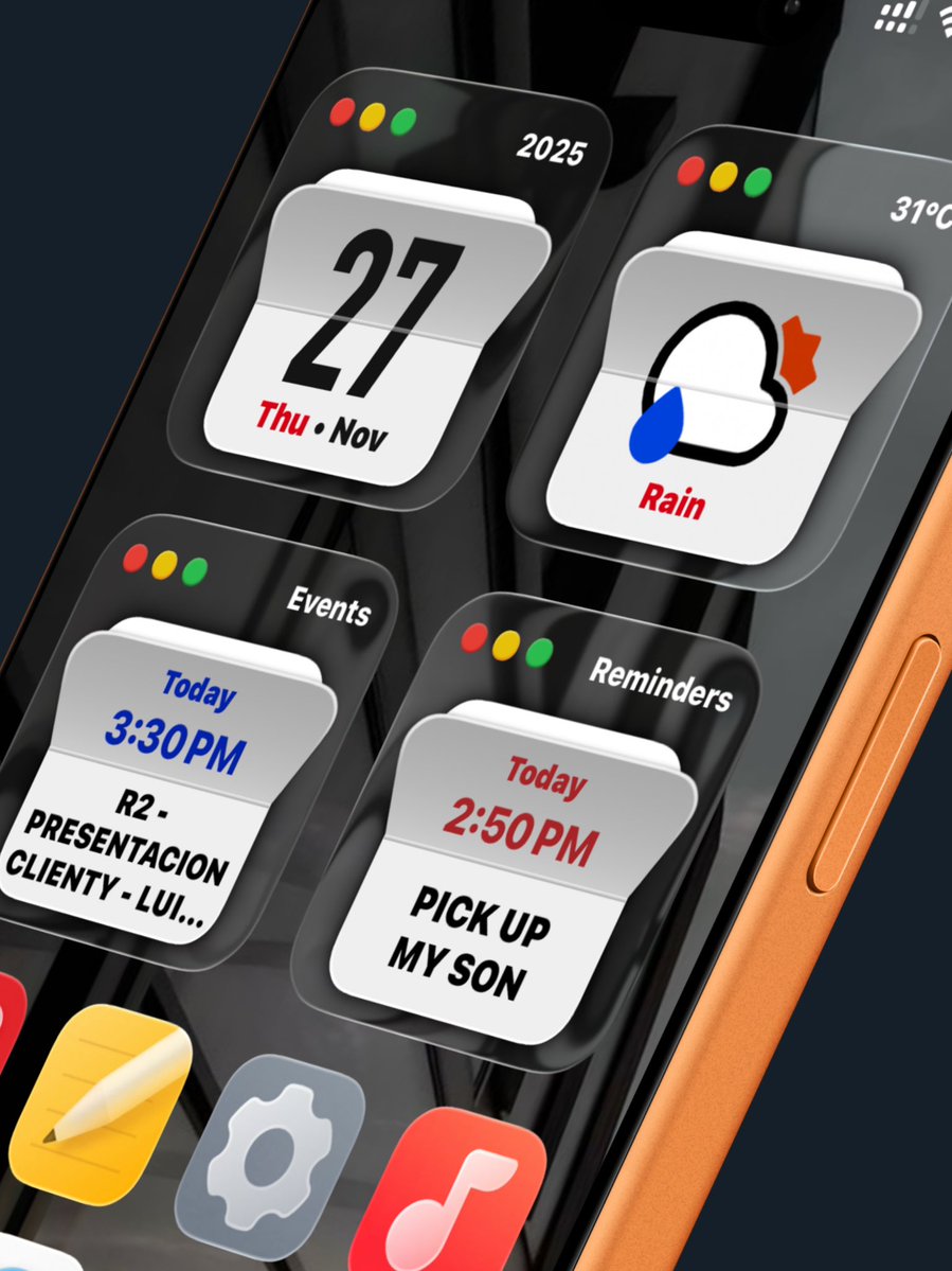 Casatti20's tweet image. Working on something 😉…

#apple #ios26 #wallpaper #widgy