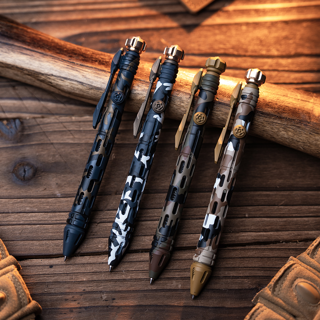Titaner_com's tweet image. New Arrival! Made to order!
Cerakote Titanium Tactical Bolt-Action Pen
The perfect combo of military-grade camouflage spray
painting and tactical EDC! 
Black Friday/Cyber Monday
limited-time discount. 
Each piece is entirely hand-painted. 
#Titaner #EDCgear #edc #edctools
#pen