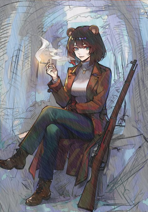 オリキャラの熊のヴォイテクさん
得物はモシンナガン 得意技は怪力 