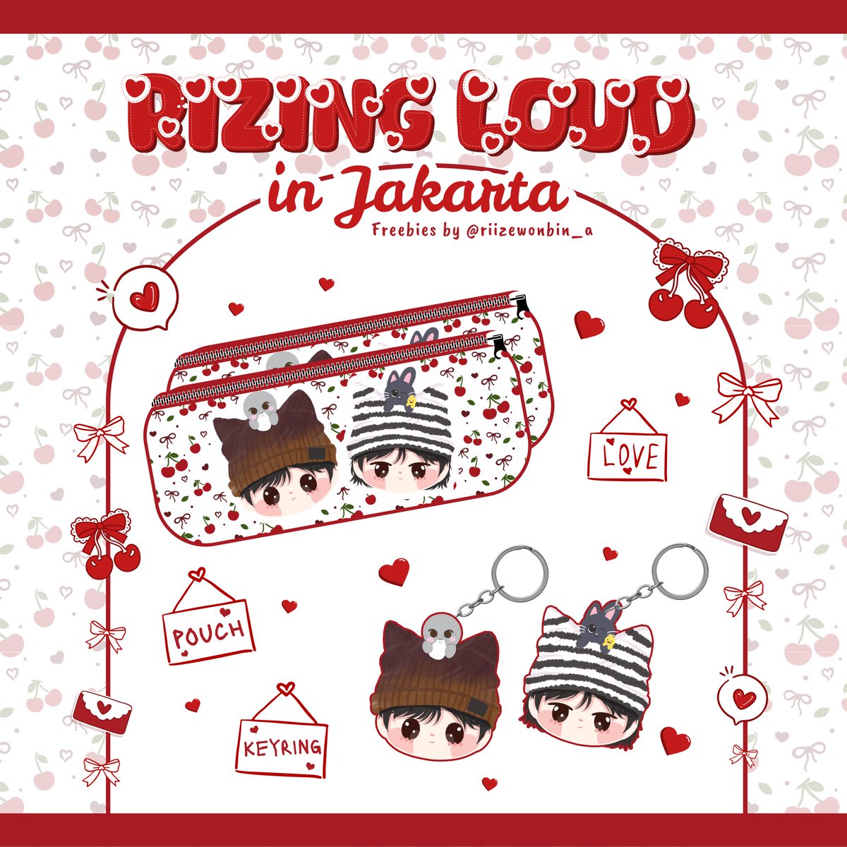 🍒 𝑹𝒊𝒛𝒊𝒏𝒈 𝑳𝒐𝒖𝒅 𝒊𝒏 𝑱𝒂𝒌𝒂𝒓𝒕𝒂 𝑭𝒓𝒆𝒆𝒃𝒊𝒆𝒔 🍒

💌ICE BSD
❣️10 Jan 26
⏰ TBA

how to get : 
𐙚 RT &amp; LIKE this post
𐙚 find me at the venue and say hi!
𐙚 do not throw or sell my freebies 🫶🏻

kindly tag me if you get this ♥️♥️