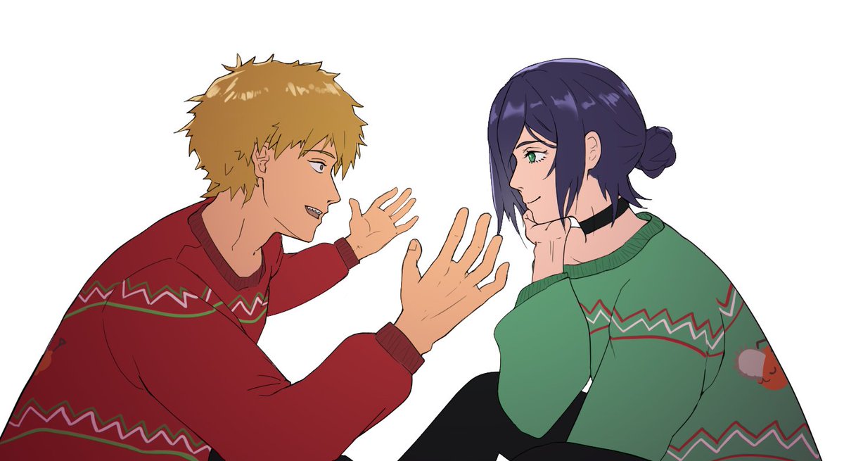 PsymonEak's tweet image. Finished a simple drawing for my friend, thinking of doing free art tmr. #chainsawman