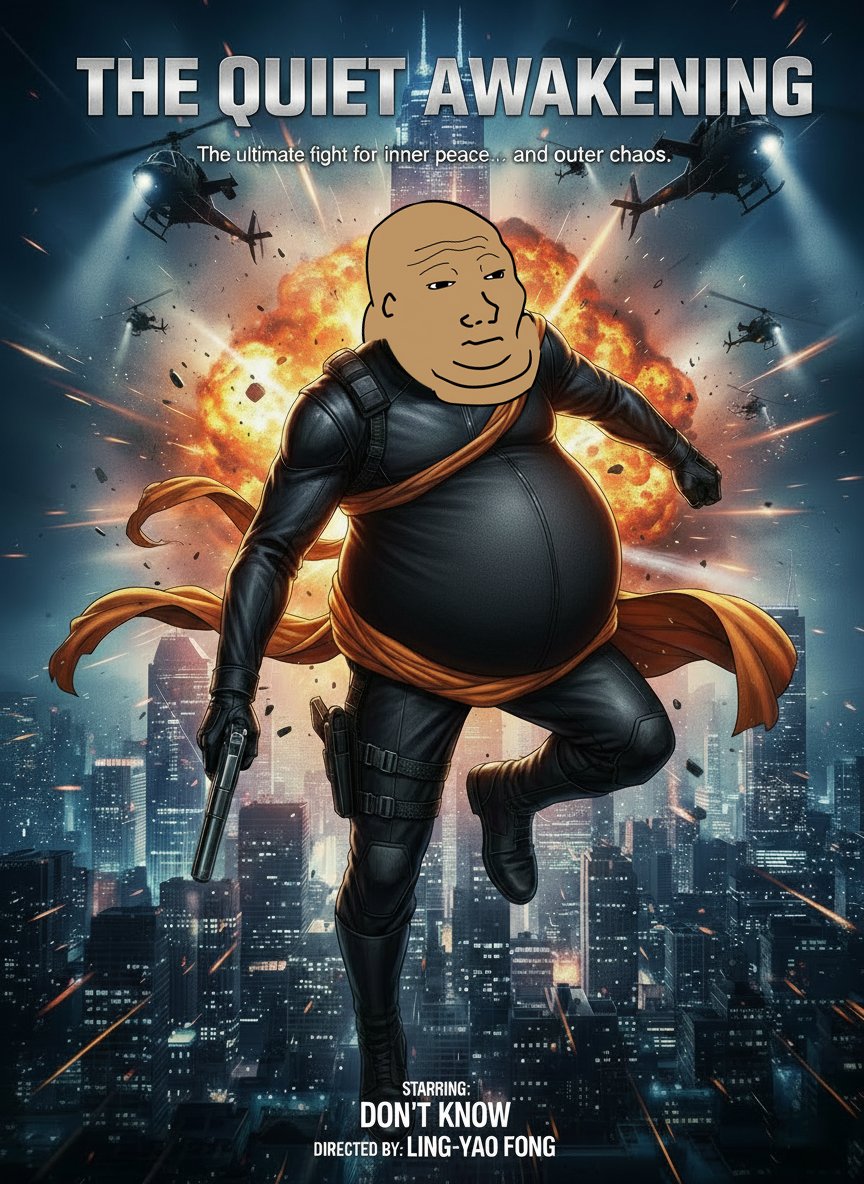 thedontknowcoin's tweet image. in a world that thought it understood everything…
one monk rises with absolutely no idea what’s going on.
coming soon.
maybe.
idk.

from the creators of “idk why it pumped” and “idk what i just bought”…
comes the most confusing movie event of the year.
or next year.
we…