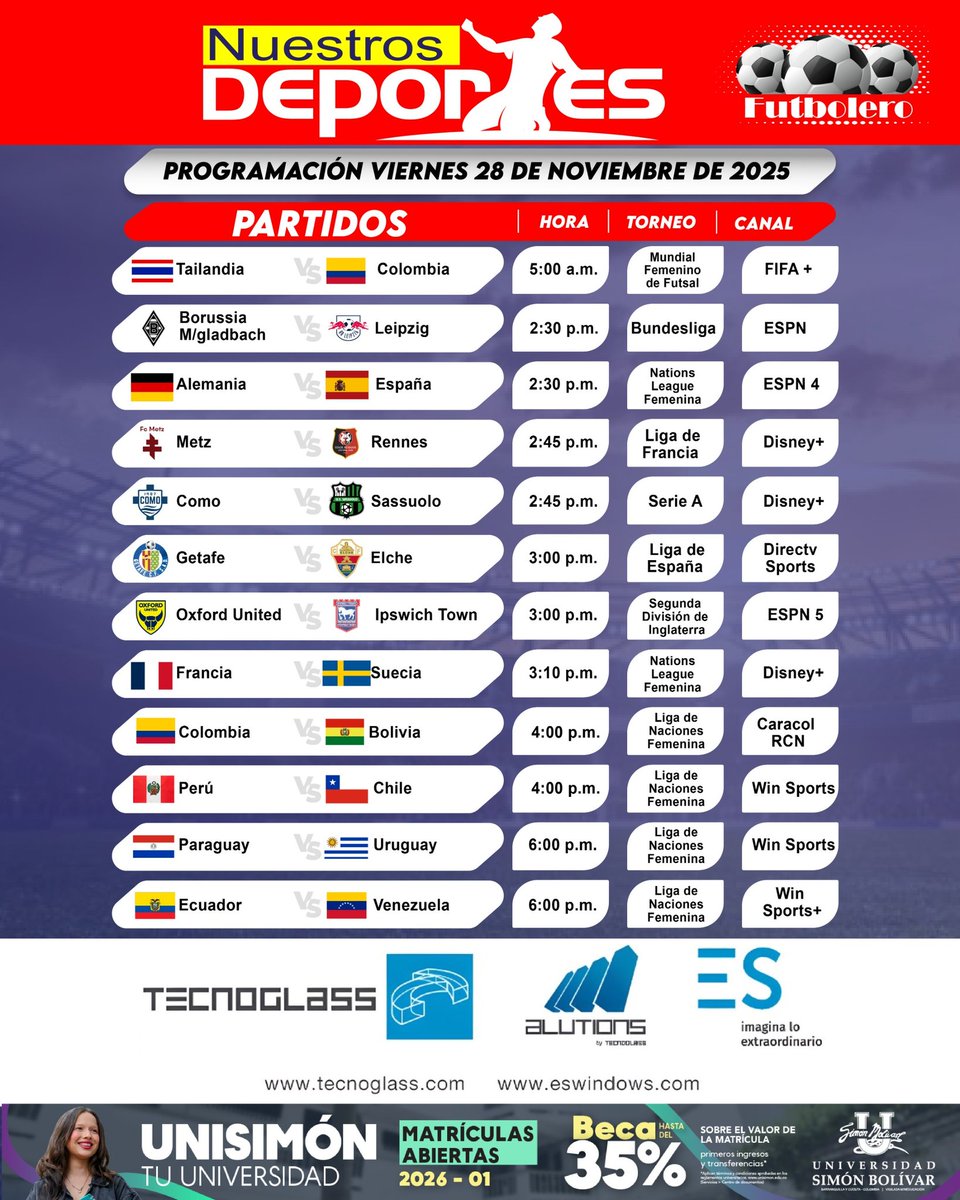 nuestrosdporte2's tweet image. #Programación deportiva del viernes