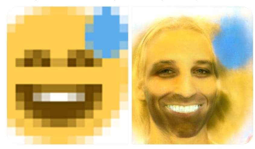 이거 2020년? 2021년? 이쯤인데 지금은 ai가 이것저것 학습 좔라 해서 덜한 일이지만 저 당시엔 편향 너무 심해서 뭘 넣든 고화질로 바꿔달라 하면 백남으로 만들어버리는 문제가 있었음