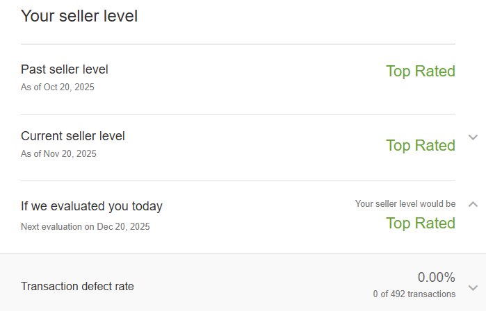 beaemon7's tweet image. eBayを始めて1年。
ずっと “信頼を積み上げること” を大切に運営してきました。
その結果、ポジティブ評価が400件を超え、
トップレイテッドセラーに認定されました。

関税対応のためアメリカ向け販売を一時休止していましたが、
DDP価格の方向性も固まり、また少しずつ動き出していきます。…