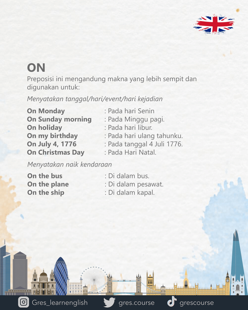 grescourse's tweet photo. In, on, at. Apa sih bedanya? 🇬🇧
Ini nih penjelasan lengkapnya 👇 https://t.co/9UxBJshH0T