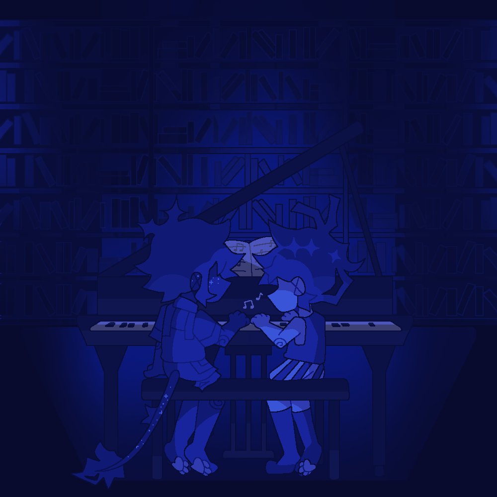 vibingfish69420's tweet image. Nightshade Week - Lost Library 

#OMORI #OMORIFANART