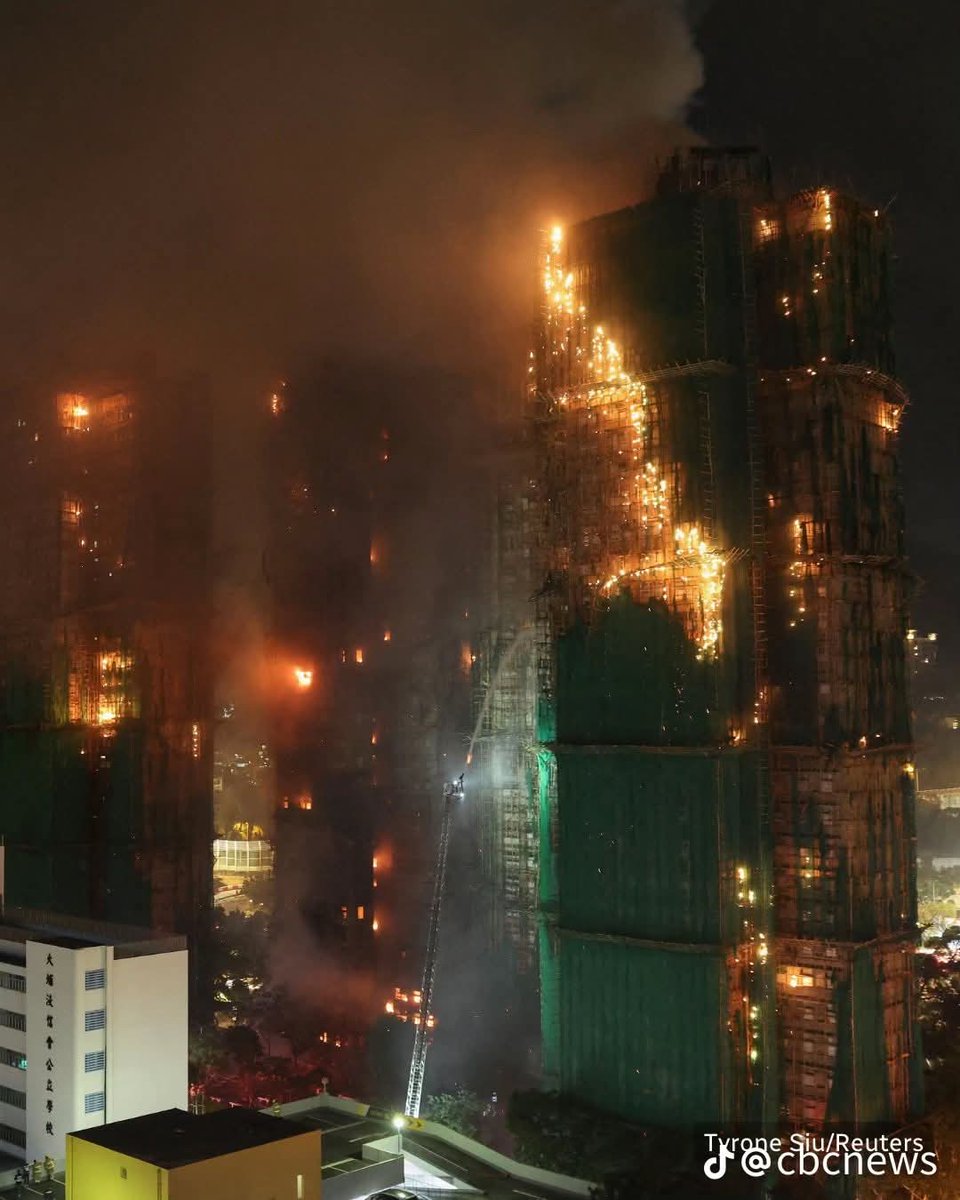 MLeeSec's tweet photo. Thoughts are going out to everyone affected by the 7 Towering Infernos of Tai Po.

Condolences to all families of who passed away tragically in the fire. https://t.co/viCMjK8Jas