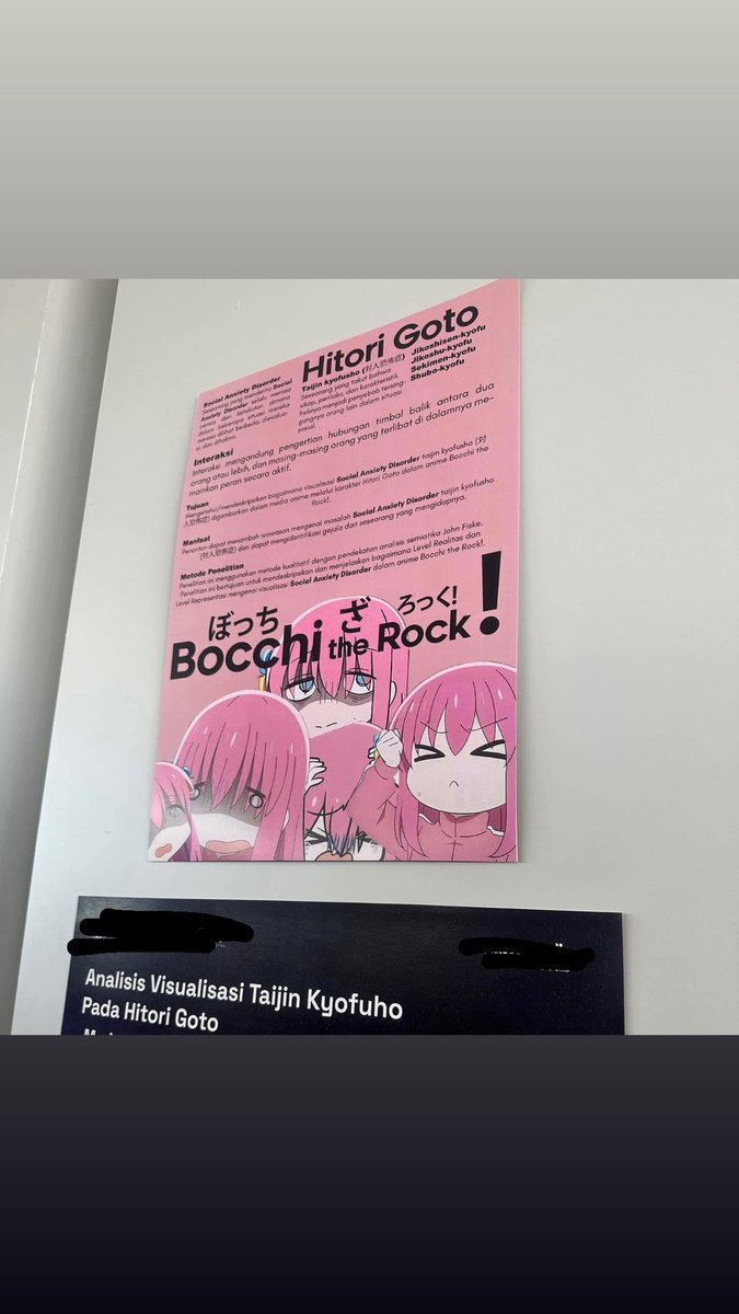 pokaloid's tweet photo. - student exchange in japan for 6 months
- dosbing said “since you’re in japan make ur skripsi related to japan”
- wtfisthislogic.jpg
- was watching bocchi the rock at the time
- ”wouldn’t it be funny if I make my skripsi about an anime girl”
- propose it to my dosbing
- accepted https://t.co/G01ZF1M8zl