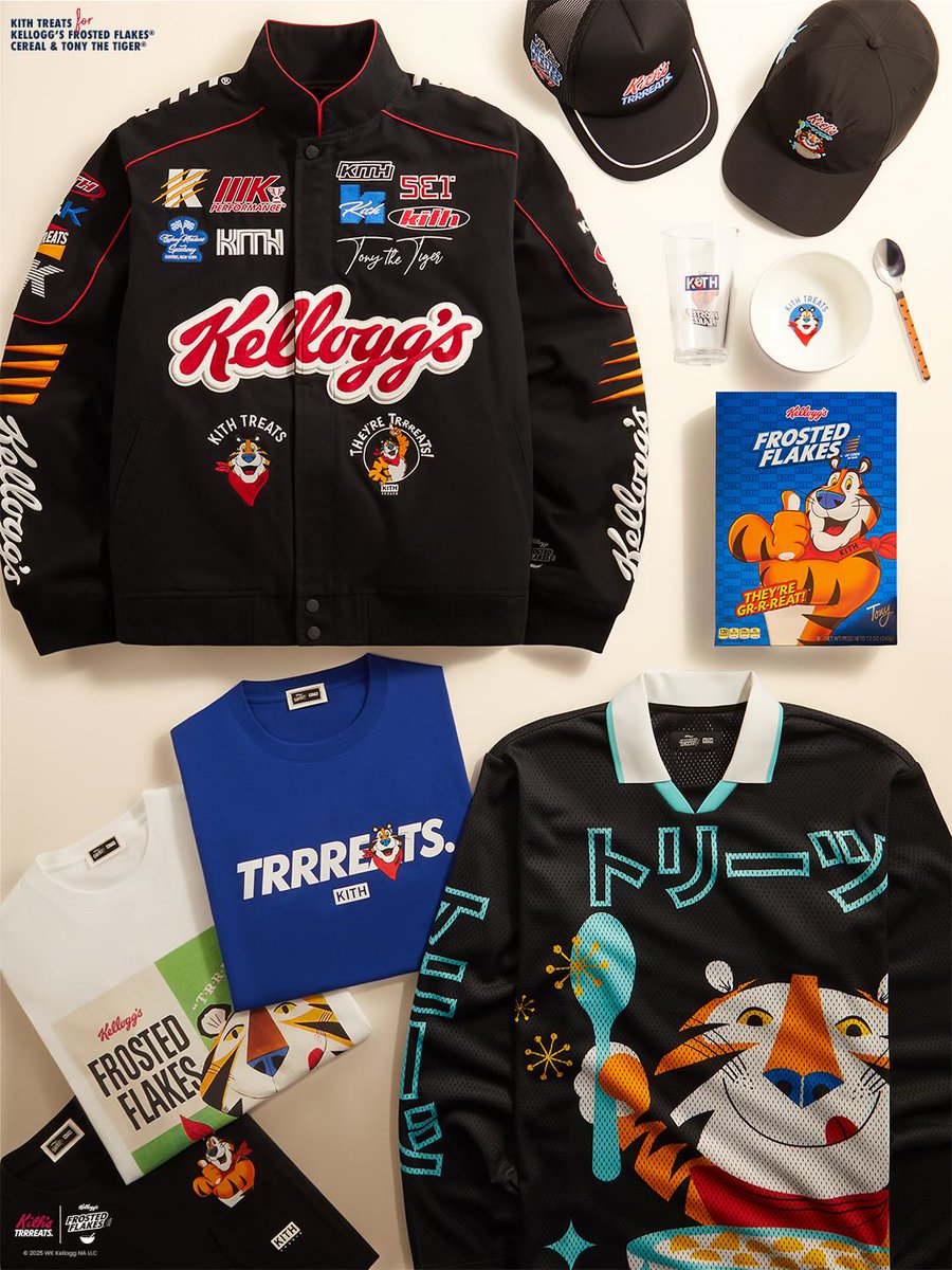KithTreats's tweet photo. Kith Treats for Kellogg’s Frosted Flakes® Cereal &amp; Tony the Tiger®

Available Now: https://t.co/cWYcJyaO9a https://t.co/KRLNoVU1Fe