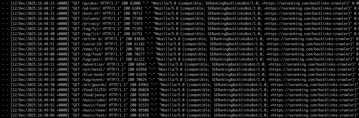 let me just say, that as a nerd, I appreciate your bot crawling based on url length instead of some other ordering. way more fun to look through the nginx logs 😂

<a href="/SERanking/">SE Ranking</a>