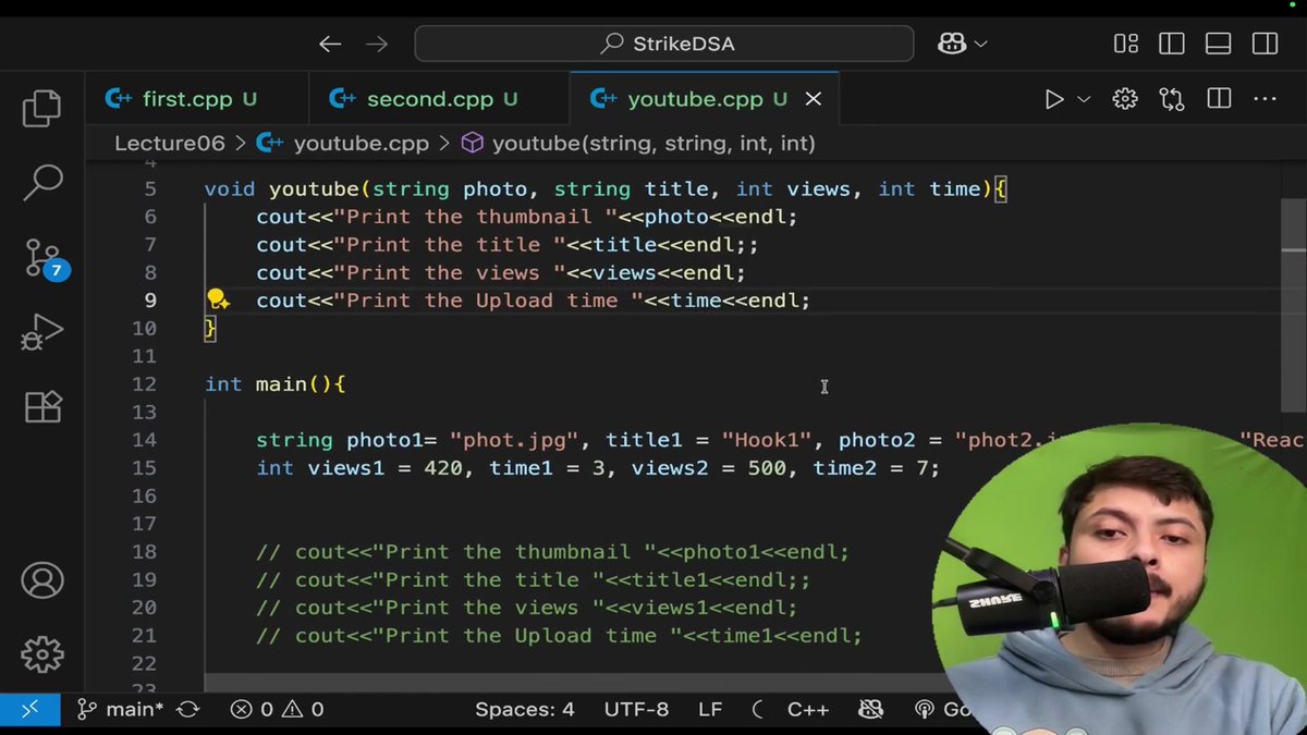 ____SHASHI___'s tweet image. 🔥 DSA Journey – Day 6 Completed!

Today I wrapped up my 6th DSA lecture in C++ with @CoderArmy  under the mentorship of @rohit_negi9 sir.
Step by step, the concepts are getting clearer and more interesting!

#Strike #CoderArmy #DSA #Rohitnegi #Consistency #C++