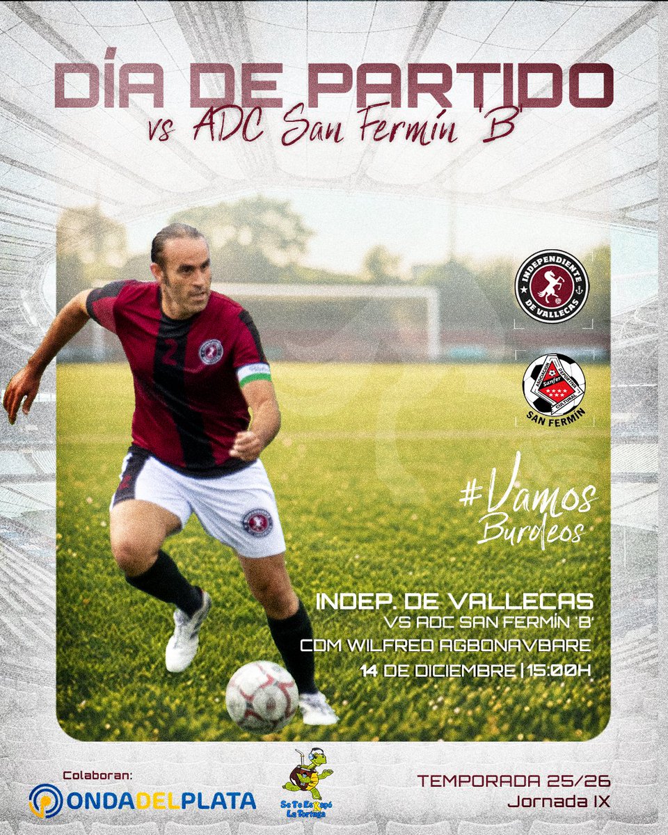 CDIVallecas's tweet image. ⏰¡𝗛𝗢𝗥𝗔𝗥𝗜𝗢 𝗗𝗢𝗠𝗜𝗡𝗚𝗢! 

⚫𝙄𝙉𝘿𝙀𝙋. 𝘿𝙀 𝙑𝘼𝙇𝙇𝙀𝘾𝘼𝙎 (𝙈)⚫

🏟️CDM Wilfred Agbonavbare 
🆚 ACD San Fermín B
📆 14 Diciembre
⌚ 15:00

Ven a ver a la Burdeos y colabora con @EntreviaselPozo 🔥🇱🇻

#independientedevallecas #vallecas #juegalaburdeos #fútbolpopular