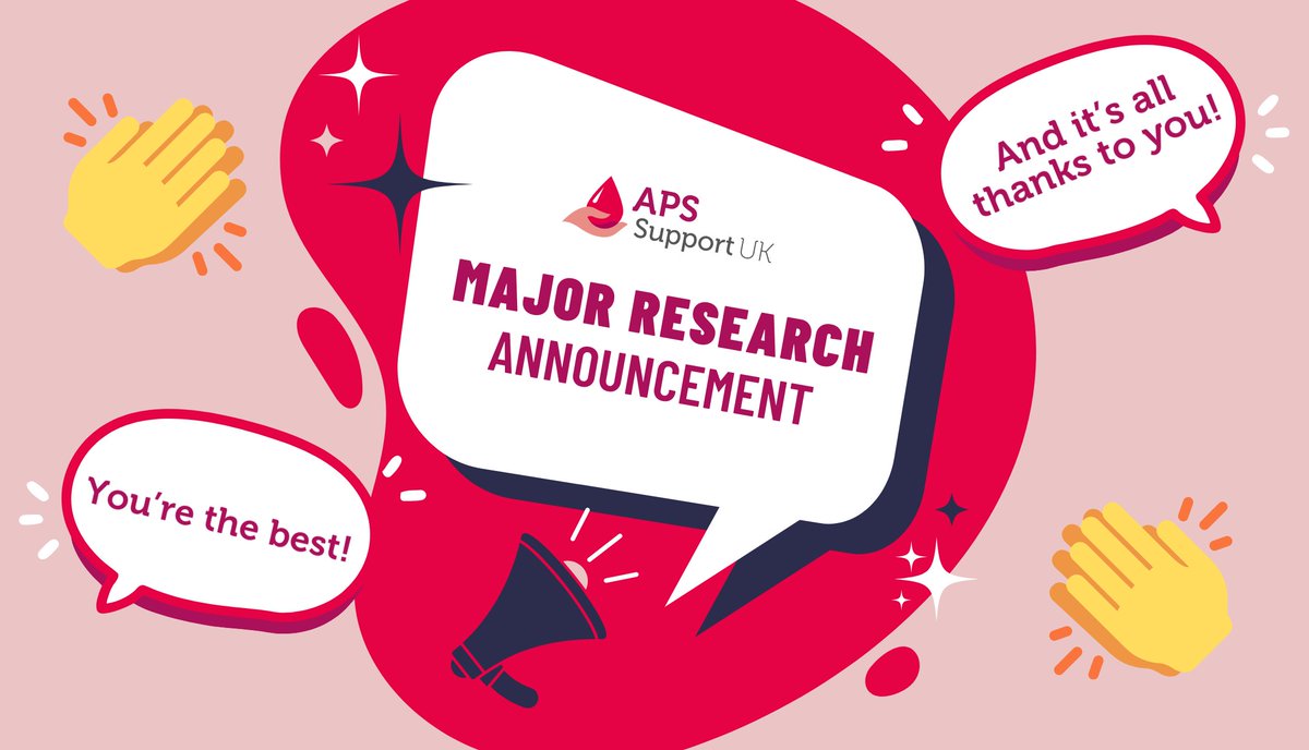 APSsupportUK's tweet photo. Thanks to you! £600k committed to APS research so far! This year we've given £120k+ incl first APS CNS @LeedsNhs (Louise O’Prey). Grants: @DeepaArachchil1, Catherine Ducker, @charisperi & @McDonnellLab, Coziana Ciurtin, @lauraandreoli80, @KarenS_LDN. Info in replies. #APSResearch https://t.co/xngJ4kwpyc