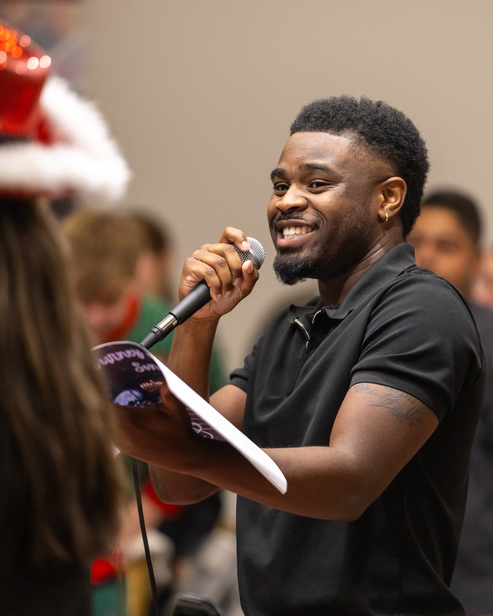 BridgewaterNews's tweet photo. Oh, the weather outside is frightful, but the festivities inside are delightful!

The annual Journey of Lights brought students from every corner of campus together to learn about all the ways members of our BC community celebrate the holidays! How will you celebrate this season? https://t.co/KlVDhSmttX