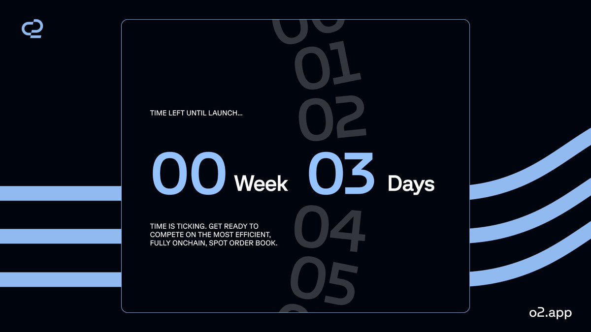 o2dotapp's tweet image. 3 days ‘til o2 starts breathing