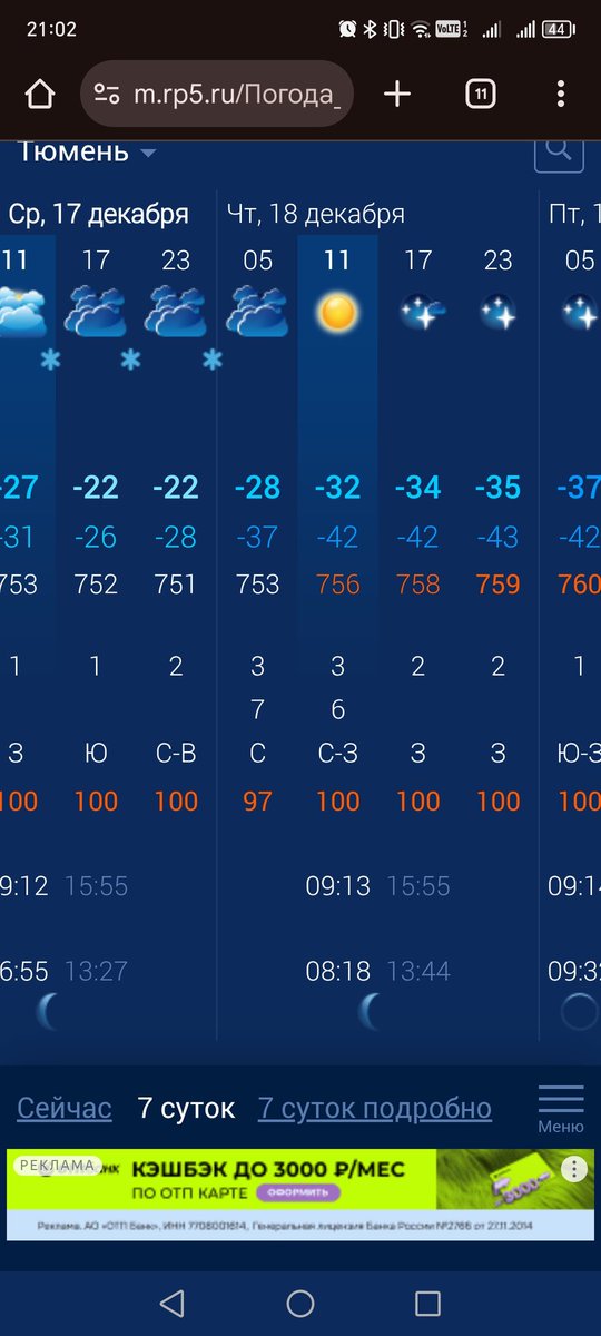 делаем ставки, господа, будут ли у нас такие морозы)