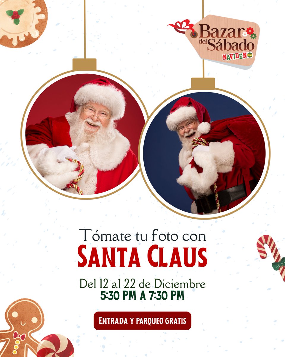 🎄🎅 ¡Santa Claus te espera en el Bazar Navideño!
No te quedes sin tu foto navideña, ven y vive la magia.

#BazarNavideño #SantaClaus #Expocentro #SPS