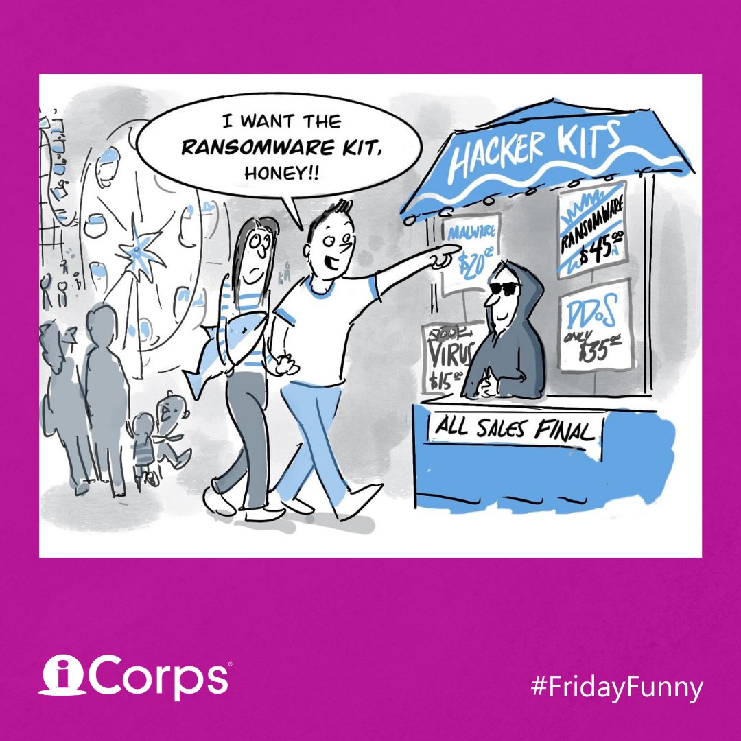 iCorps_Tech's tweet image. 🛑 Ransomware kits are easier to find than ever, and that’s exactly why your defenses can’t be an afterthought.

If you're looking to strengthen your cybersecurity strategy, we’re here to help 👉 bit.ly/3XSBZOG

#FridayFunny #Cybersecurity #RansomwareProtection