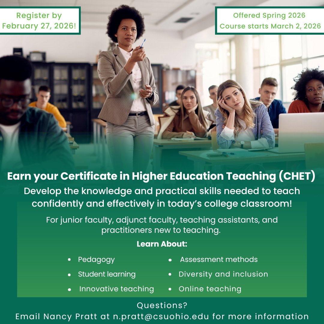 To learn more, contact Nancy Pratt at n.pratt@csuohio.edu and visit csuohio.edu/continuing-edu….

#clevelandstate #educationalleadership