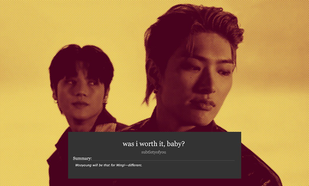 was i worth it, baby?

WY/MG, ~700 words, explicit

archiveofourown.org/works/75594611